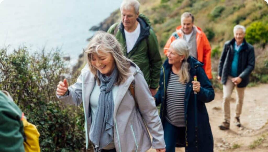 Wandelen door de natuur.