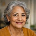 Zorgzame oudere vrouw glimlachend, symbool voor thuiszorg en welzijn bij Vivent Langer Thuis.